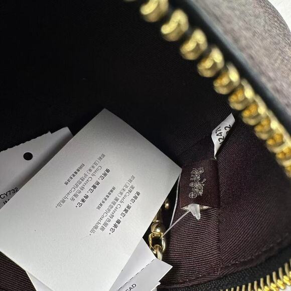 Coach Ava Crossbody Bag In Signature Canvas In Gold/Walnut/Black CY732 NWT - Picture 8 of 10